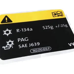 Ekspresowa dostawa AC label sticker 525g R-134a