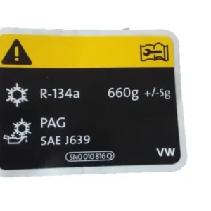 Bezpieczna płatność AC label sticker 660g R-134a