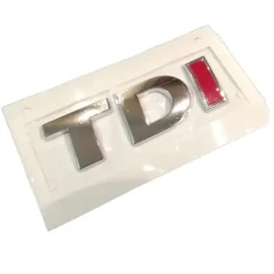 Rear trunk badge emblem TDI chrome red VW Caddy T5 T6 Tiguan Golf Plus Oferta