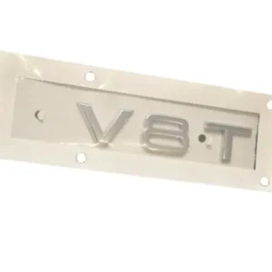 Audi V8T badge emblem chrome insription Rabat