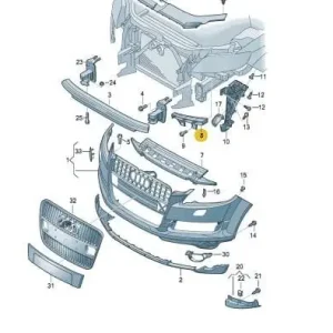 Szybka dostawa Front bumper bracket support Audi Q7 2007-2015