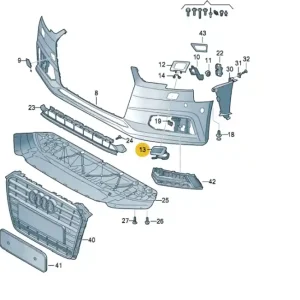 Bezpieczna płatność Headlights washer cover cap Audi A4 B9 2016-