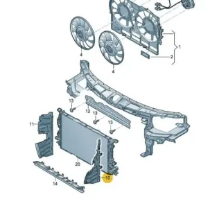 Radiator air guide Audi A7 FL S-line 2015-2018 3.0 TFSI Premium