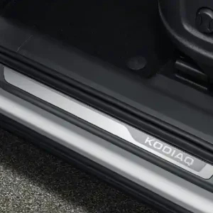 Wyprzedaż Decorative Door Sill Covers - Black/Silver SKODA KODIAQ