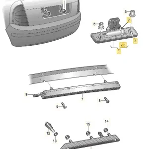 Licence plate lamp with bulb SKODA Octavia II Wysoka jakość