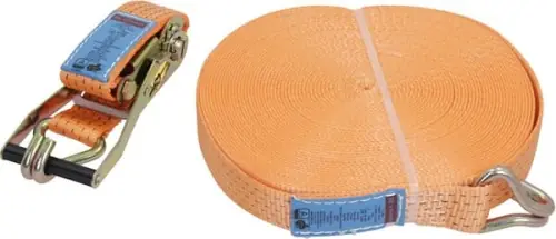 Pas transportowy z napinaczem grzechotkowym i hakiem J 25 m Ekspresowa dostawa