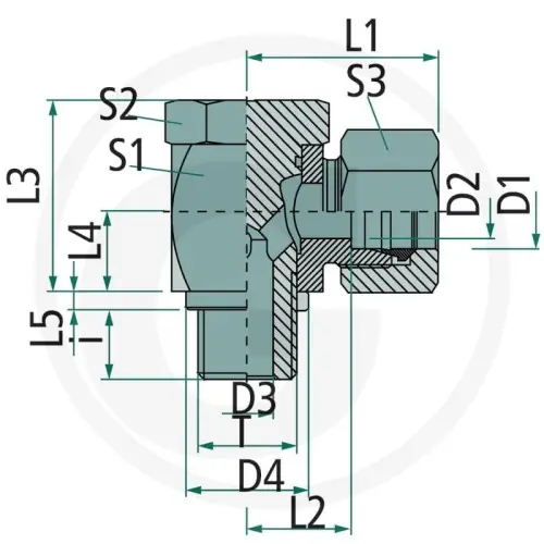 Wysoka jakość PH SWV 35 L- R1.1/4" VA 60901826