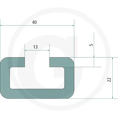 Tani STAUFF Szyna nośna C, 1m, wersja ciężka, 40x22 81509140
