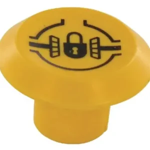 Symbol przełącznika, blokada mechanizmu różnicowego, okrągły, żółty Wyprzedaż