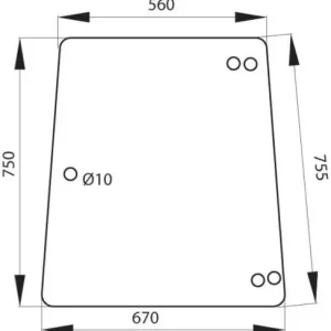 Autentyczny Szyba boczna