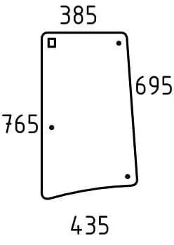 Nowość Szyba boczna lewa