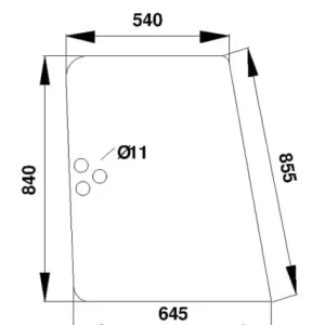 Szyba boczna, lewa/prawa Oryginalny
