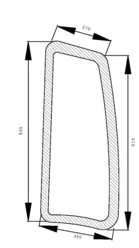 Szyba boczna, stała Rabat