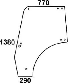 Rabat Szyba drzwi kpl.