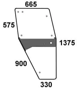 Szyba drzwi kpl. Tani