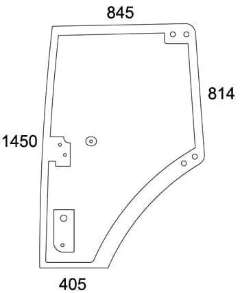 Nowość Szyba drzwi lewa kpl.