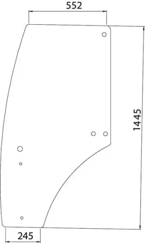 Szyba drzwi lewa, R198624 Tani