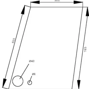 Ekspresowa dostawa Szyba drzwi, górna