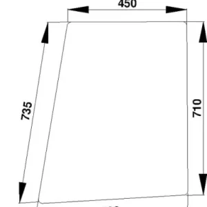 Premium Szyba drzwi, górna