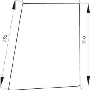 Szyba drzwi, górna Tani