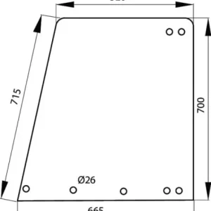 Oferta limitowana Szyba drzwi, górna
