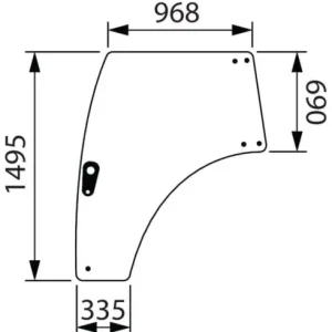 Darmowa dostawa Szyba drzwi, lewa