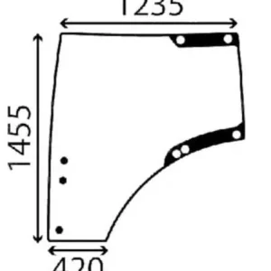 Szyba drzwi, lewa Wysoka jakość