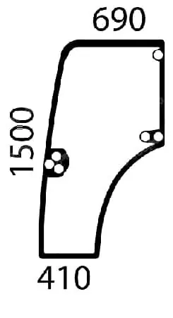 Szyba drzwi, pasuje do Case IH Tylko dziś