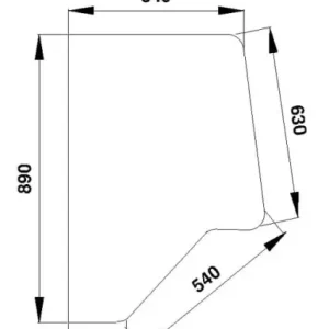 Oryginalny Szyba drzwi, tylna