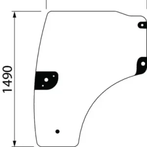 Wyprzedaż Szyba drzwiowa kompletna 001619550