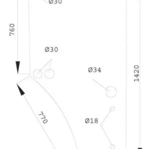 Szyba kabiny, drzwi, prawa Tani