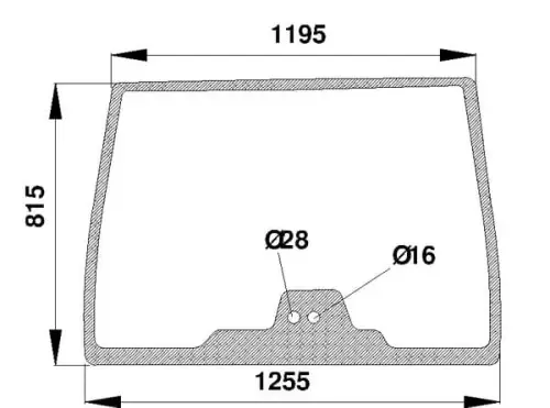 Szyba przednia Rabat