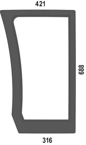 Szyba przednia dolna 00205769010N Popularny