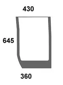 Rabat Szyba przednia, dolna