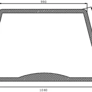 Nowość Szyba przednia, górna
