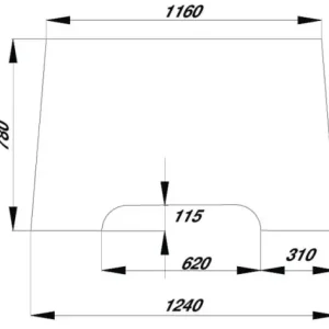 Wysoka jakość Szyba przednia, górna OEM