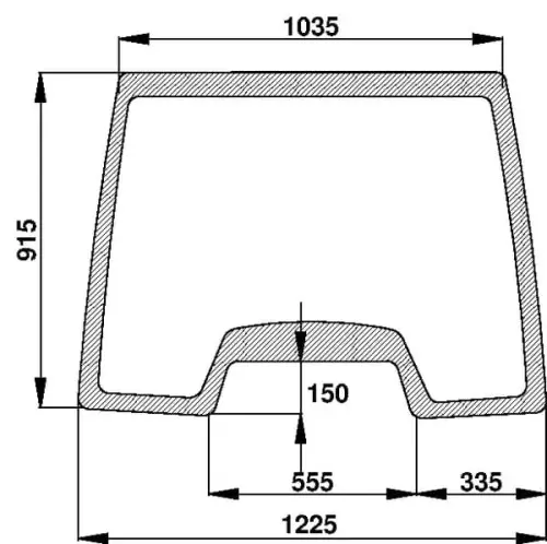 Szyba przednia, górna stała Darmowa dostawa
