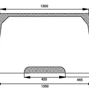 Szyba przednia, górna, stała Wysoka jakość