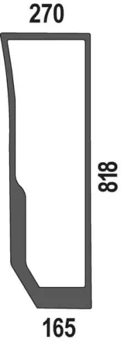Szyba przednia dolna, lewa 44910447N Autentyczny