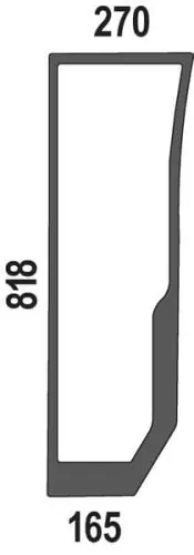 Nowość Szyba przednia dolna, prawa 44910446N