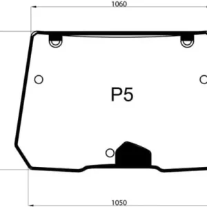 Autentyczny Szyba przednia, regulowana