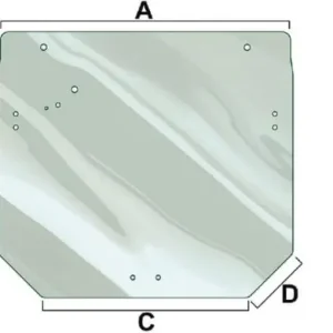 Autentyczny Szyba tylna