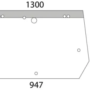 Autentyczny Szyba tylna, górna