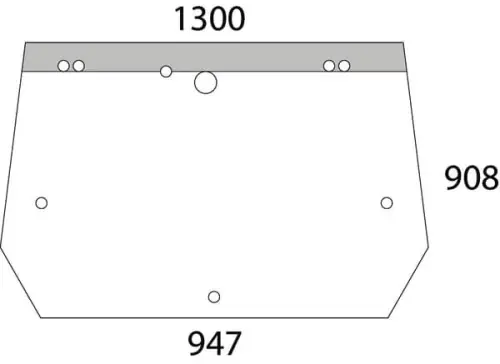 Autentyczny Szyba tylna, górna