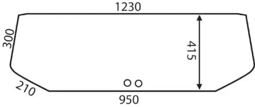 Autentyczny Szyba tylna, górna, dolna część