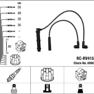 Zestaw przewodów zapłonowych NGK 0890 Oryginalny