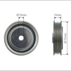 rolka kierunkowa / prowadząca, pasek klinowy zębaty CAFFARO 378-99 Premium