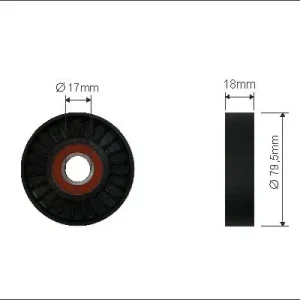 Wyprzedaż Rolka napinacza, pasek klinowy wielorowkowy CAFFARO 38-00