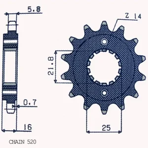Premium ZĘBATKA NAPĘDOWA PRZÓD MOTO. SUNSTAR