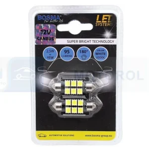 LED 12V SV8,5 15X39 6XSMD BIALA CANBUS Premium